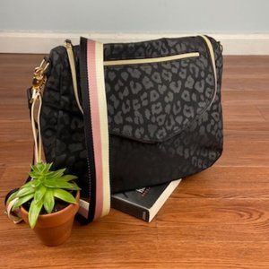 Stella & Dot Lady Boss Shoulder Bag with Customizable Strap - Black